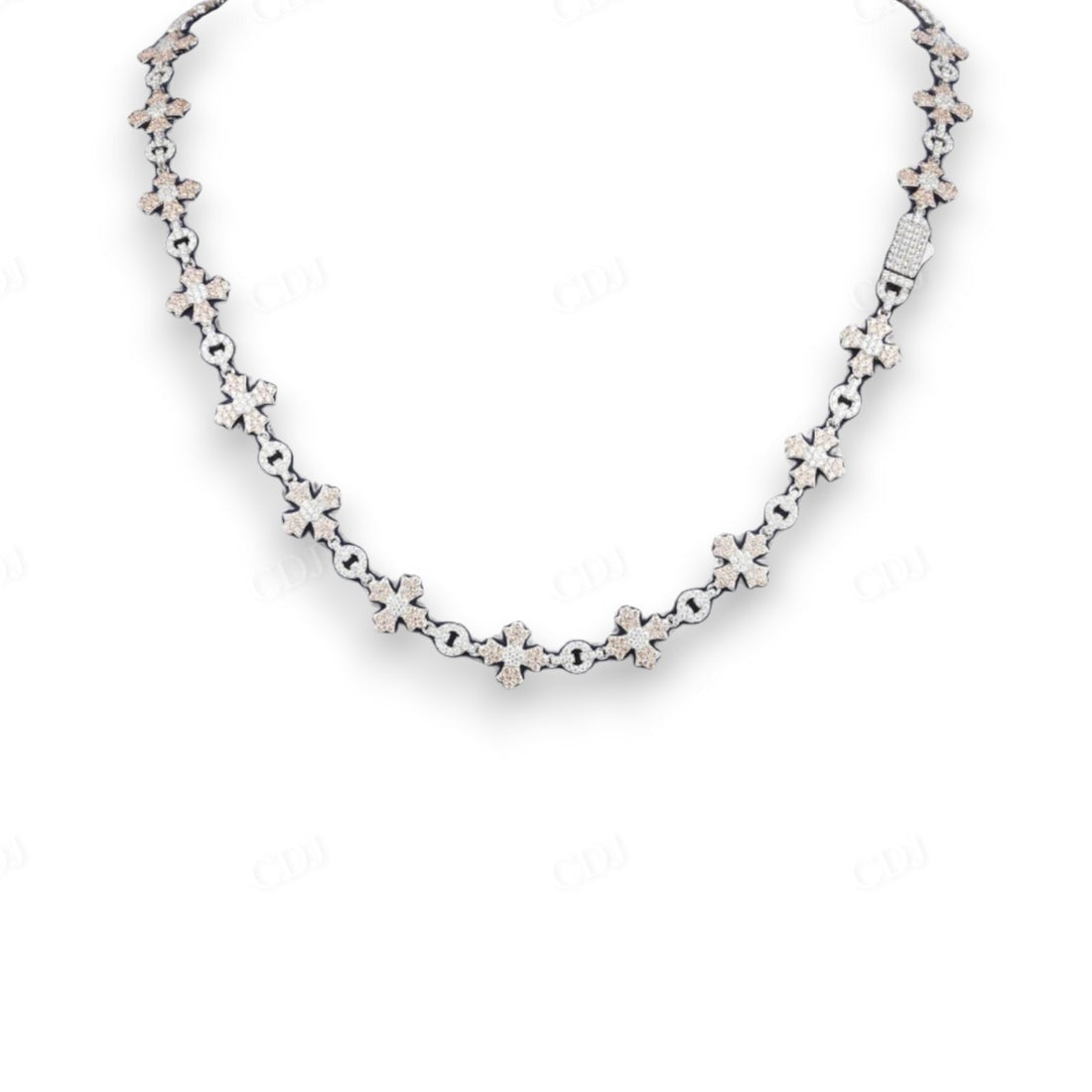 Real VVS Natural Diamond Iced Out Gothic Cross Chain hip hop jewelry CustomDiamJewel