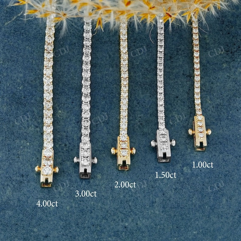 Round Cut Lab Grown Diamond Tennis Bracelet  customdiamjewel   
