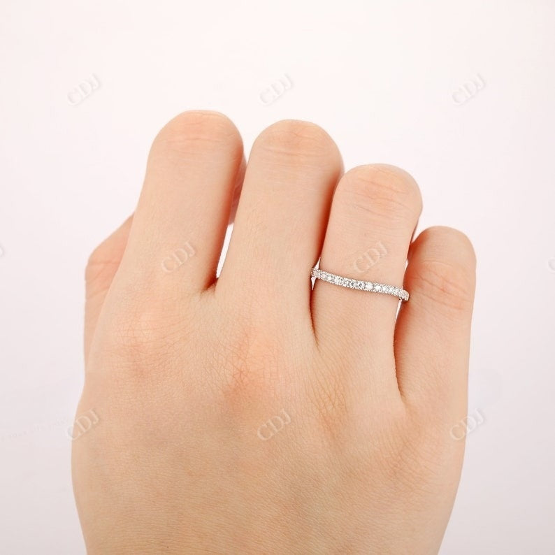 0.32CT Round Natural Diamond Half Eternity Wedding Band customdiamjewel