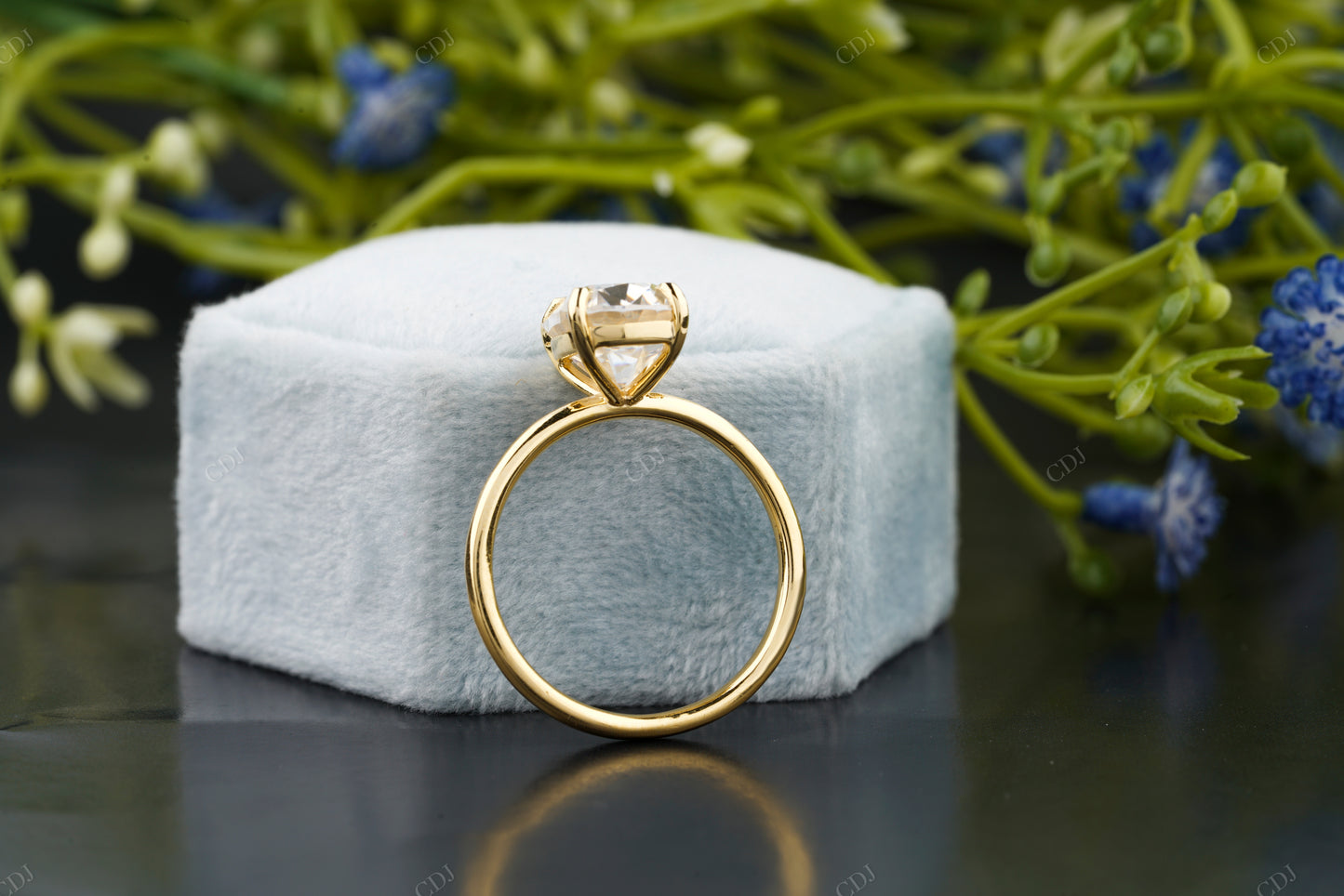 Elongated Cushion Lab-Grown Diamond Ring