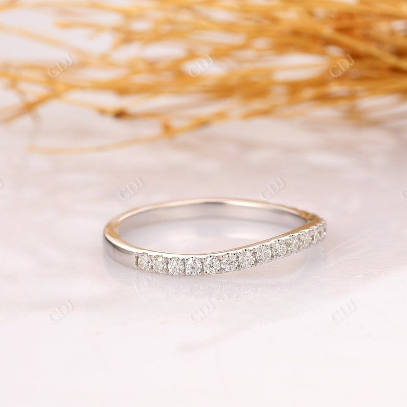 0.32CTW Curved Lab Grown Diamond Wedding Band Wedding Band customdiamjewel