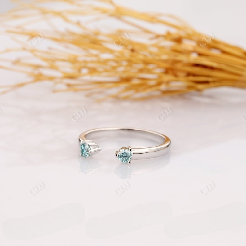 Round Cut Adjustable Moissanite Wedding Band Wedding Band customdiamjewel