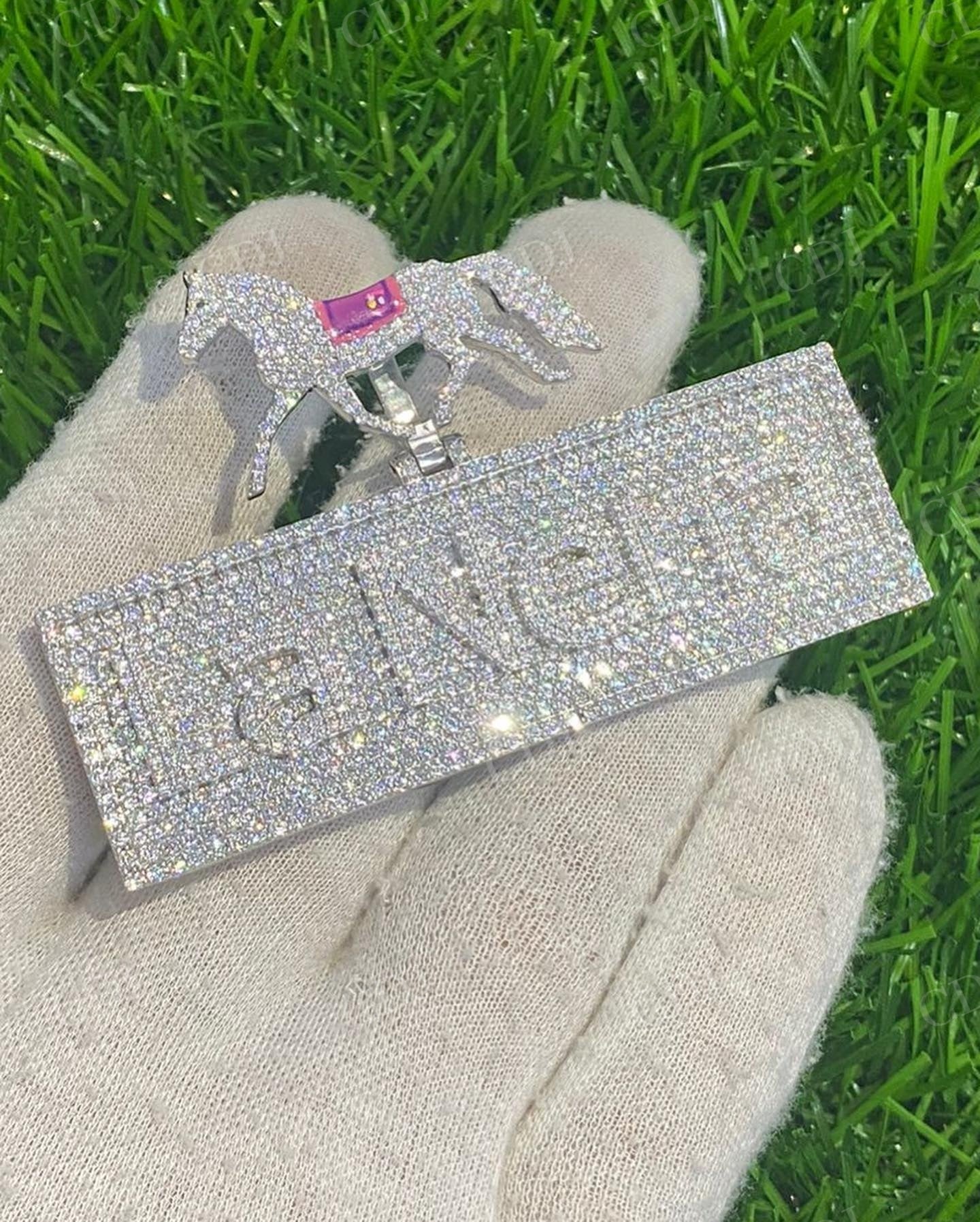 Hip Hop Iced Out LA NENA Pendant For Men hip hop jewelry customdiamjewel