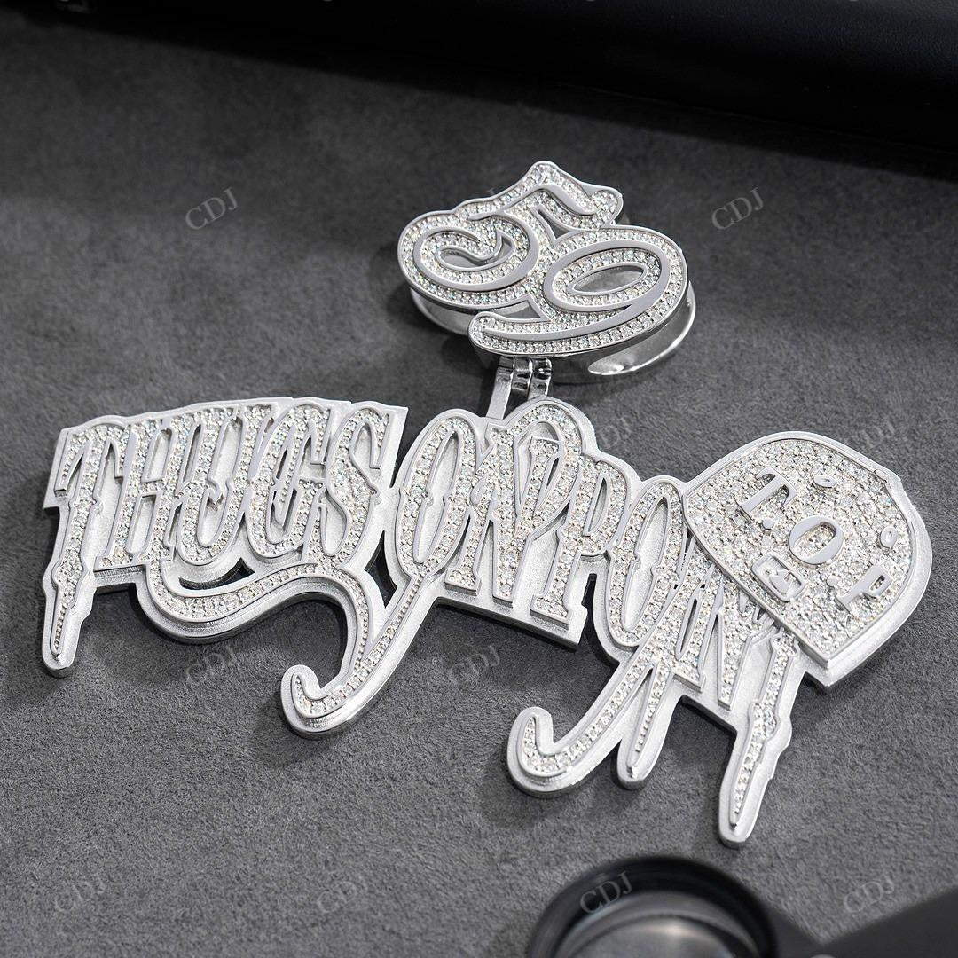 Hip Hop Style Custom Letter Thugs On Point Pendant hip hop jewelry customdiamjewel
