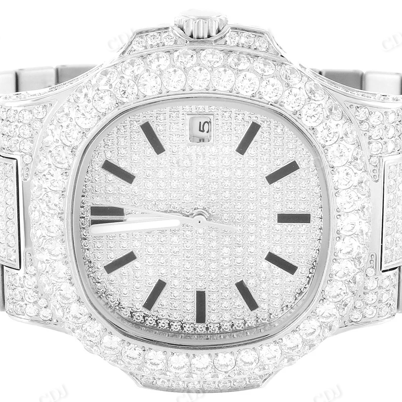 Real Diamonds Round Custom Fully Iced Out Mens Diamond customdiamjewel