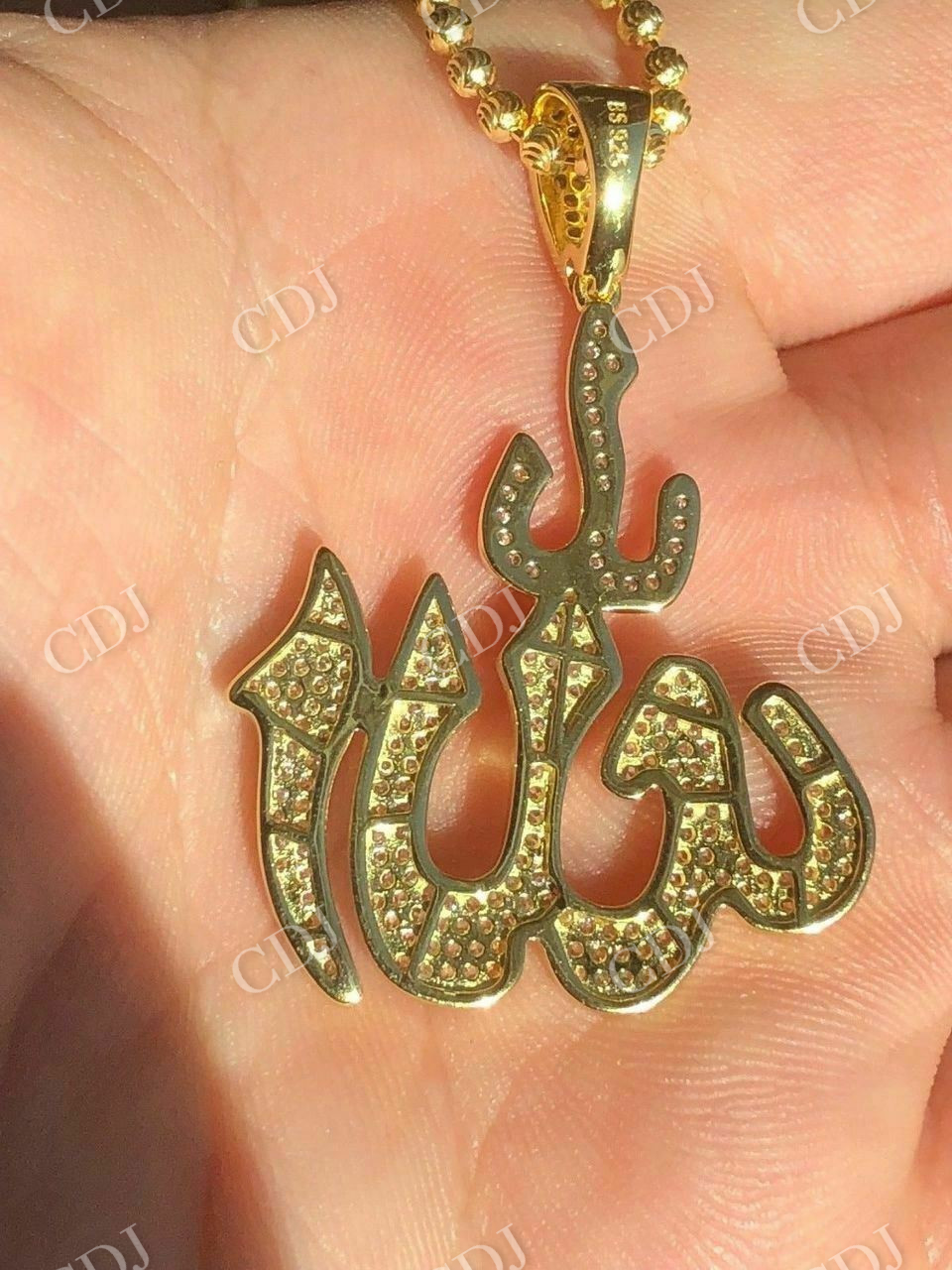 Mens Allah Islam Diamond Pendant customdiamjewel