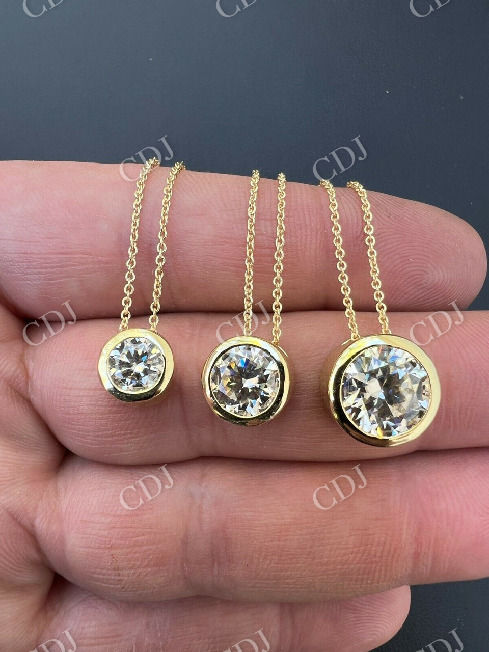 Moissanite Solitaire Pendant Necklace customdiamjewel