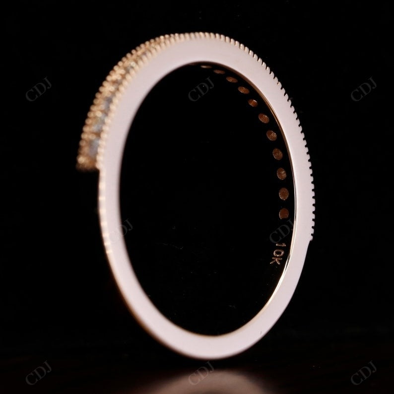 2.00MM Round Cut Lab Grown Diamond Milgrain Wedding Band customdiamjewel