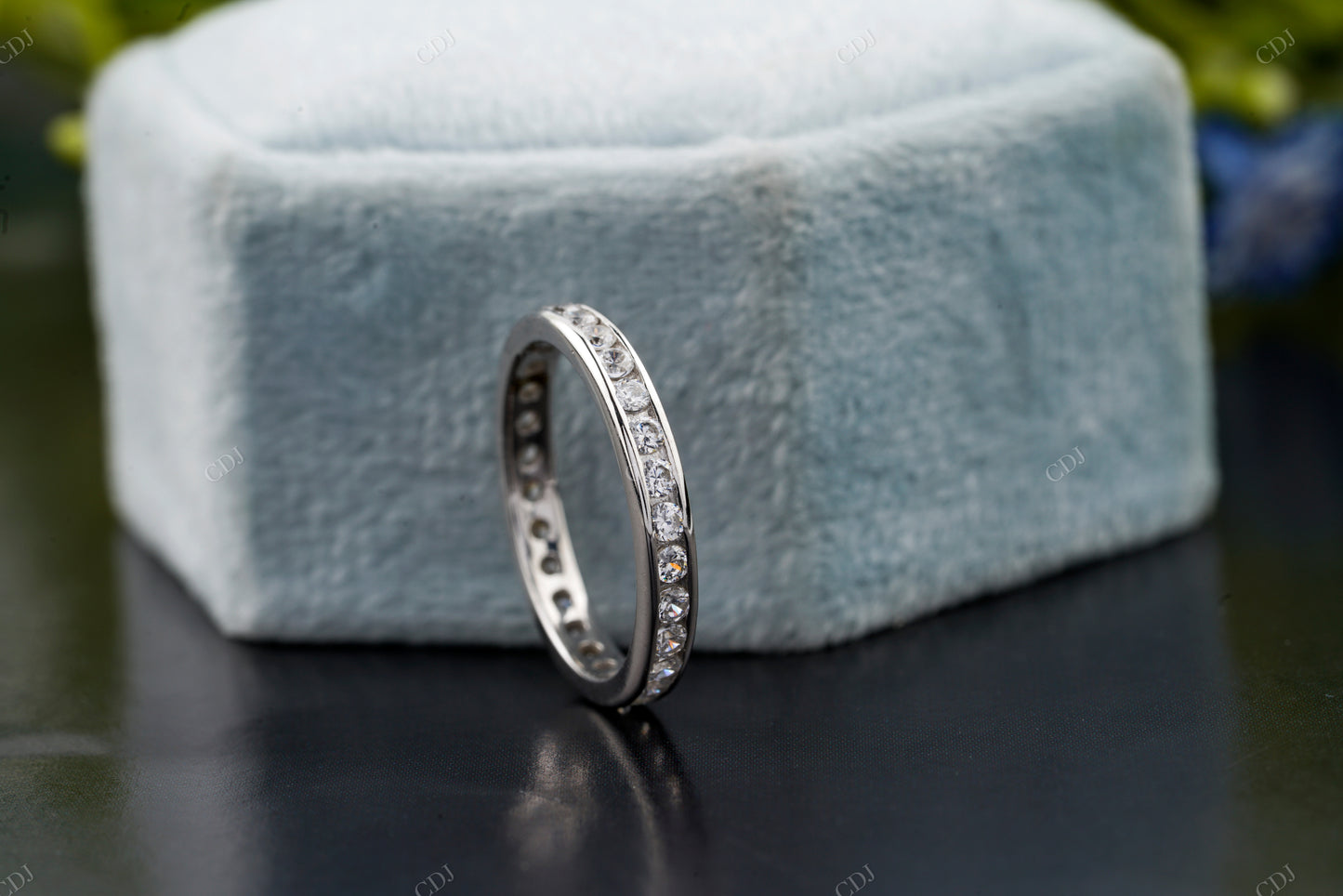 Lab-Grown Diamond Pavé Wedding Band