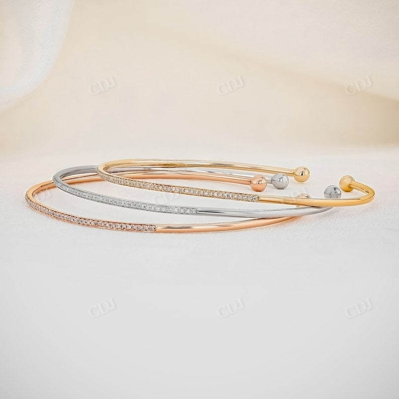 0.16CTW Lab Grown Diamond Flexible Thin Bangle Bracelet  customdiamjewel   