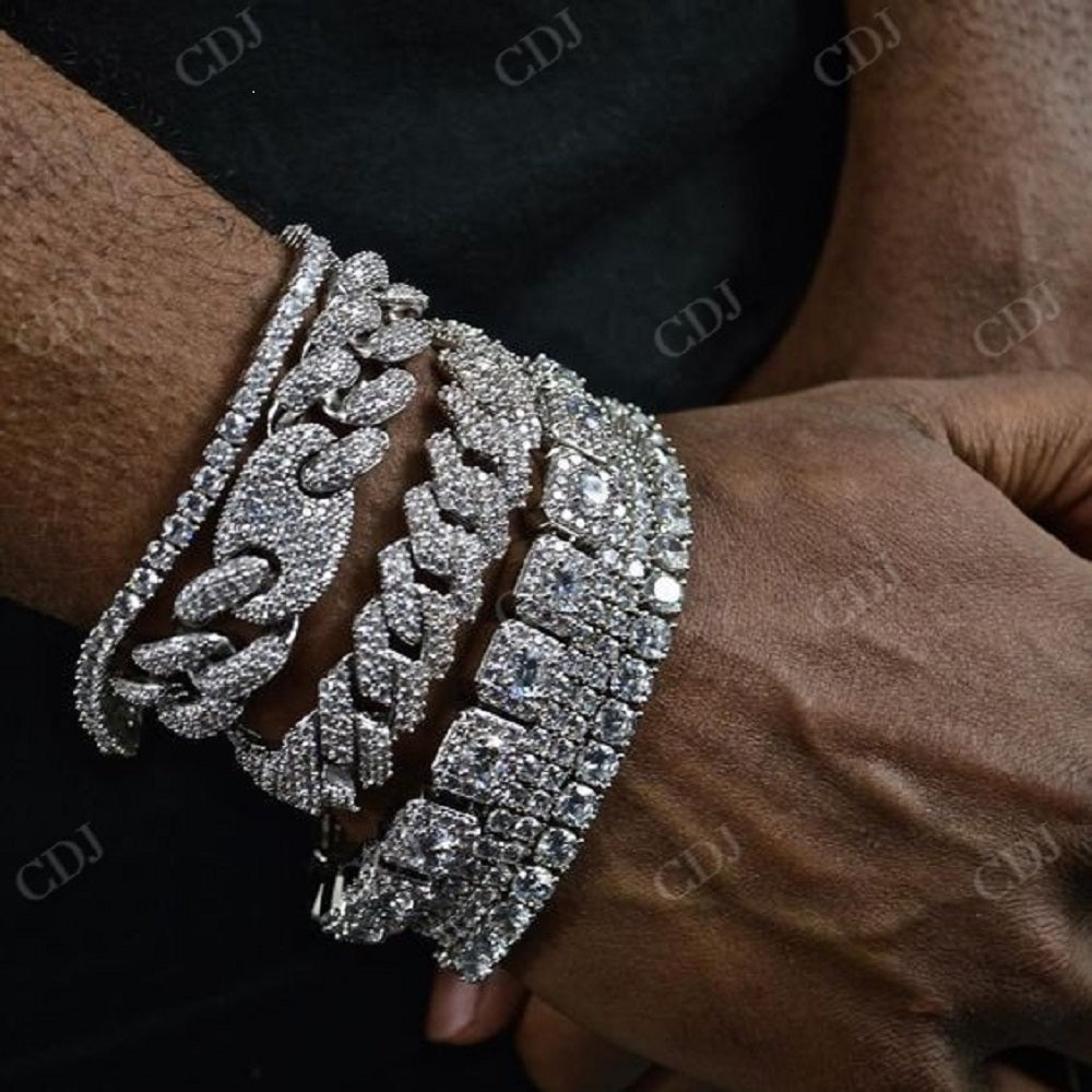 Moissanite Custom Iced Out Hip Hop Bracelet CustomDiamJewel
