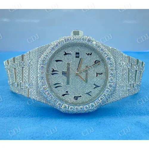 Iced Out Buss Down Moissanite Full White AP Watch customdiamjewel