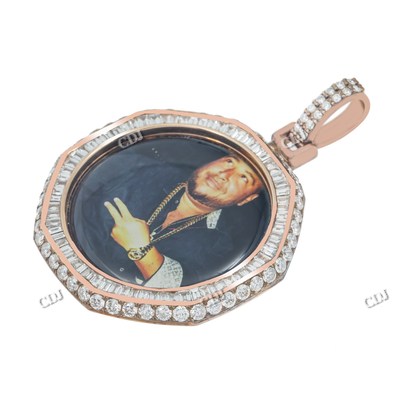 Personalization Diamond Set Photo Pendant for Male hip hop jewelry CustomDiamJewel