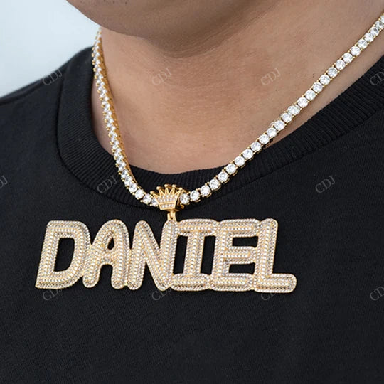 Best Price Initial Attached With Mini Crown Hip Hop Pendant hip hop jewelry CustomDiamJewel