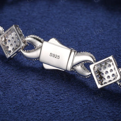 Infinity Style 925 Sterling Silver Hip Hop Moissanite Cuban Chain hip hop jewelry CustomDiamJewel