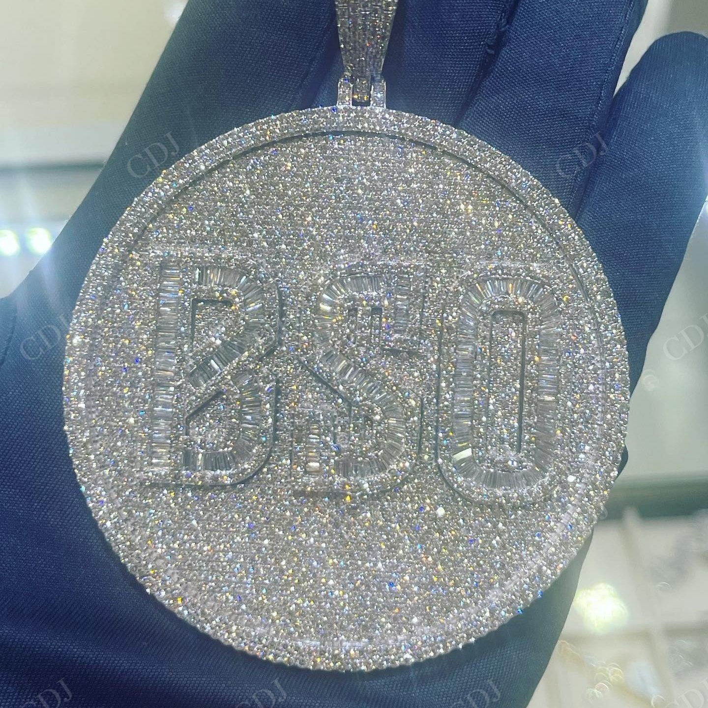 Round Brilliant Cut Custom Letter BSO Pendant hip hop jewelry CustomDiamJewel