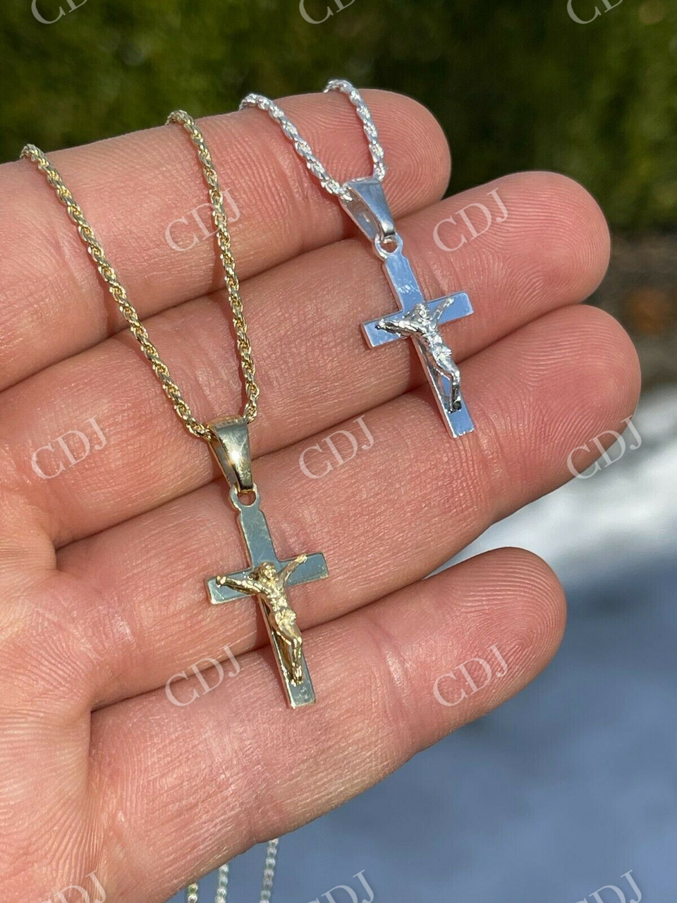 Plain Gold Cross Jesus Crucifix Pendant customdiamjewel