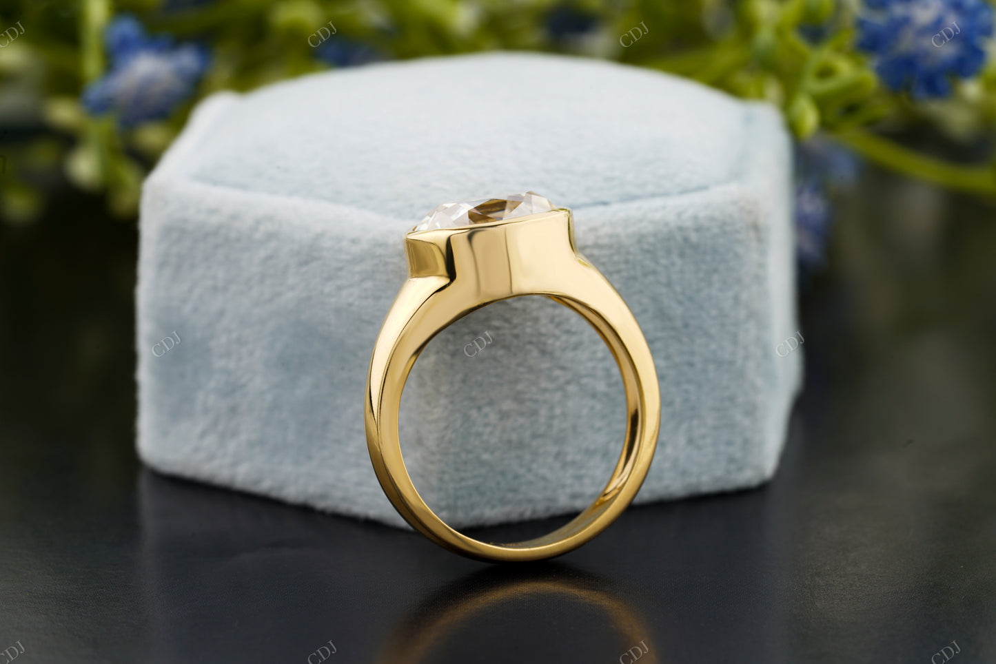 Oval Rose Cut Lab-Grown Diamond Ring
