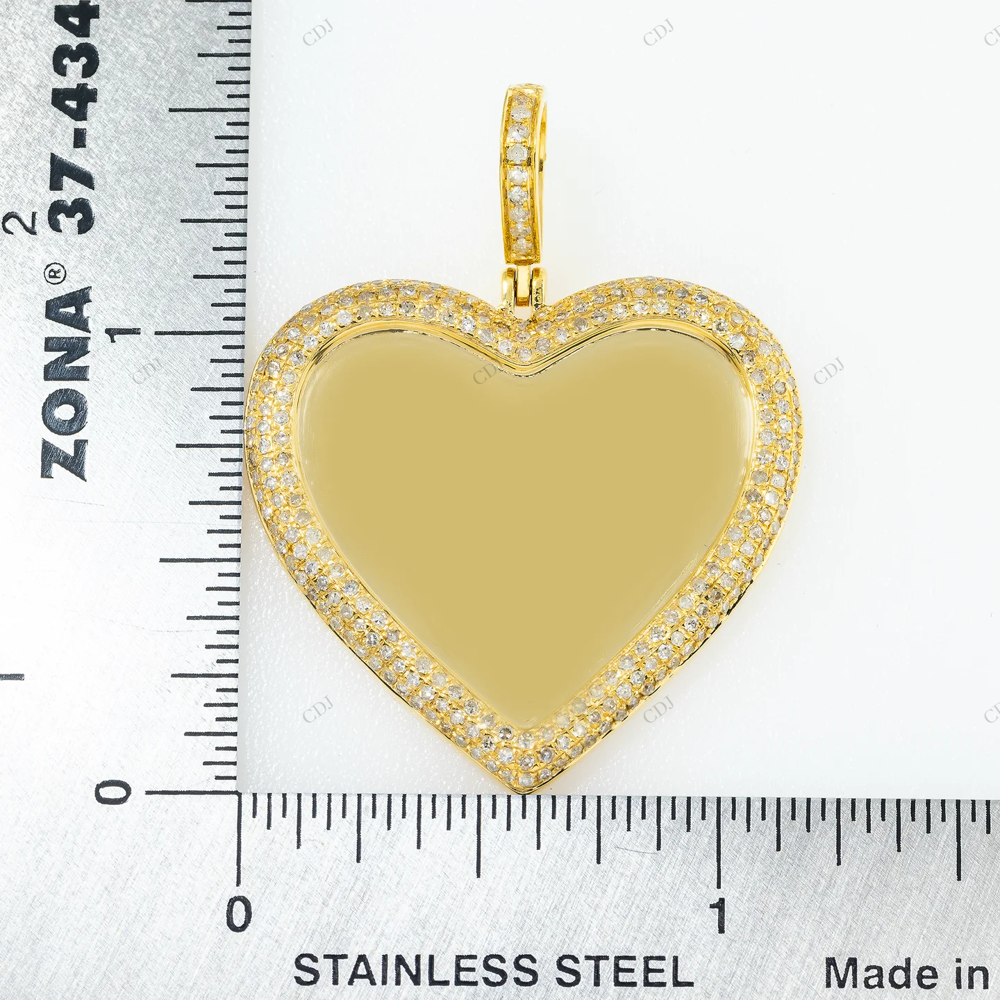 0.95 CTW Outlined Heart Photo Pendant hip hop jewelry CustomDiamJewel