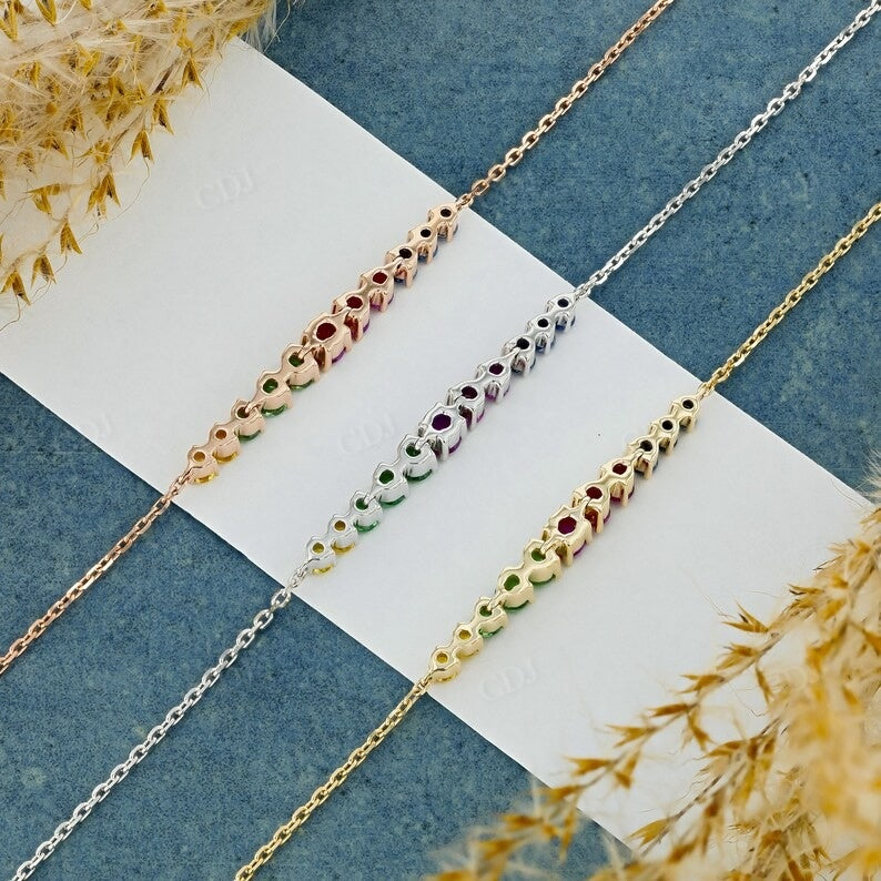 0.75CTW Colored Moissanite Adjustable Bracelet customdiamjewel