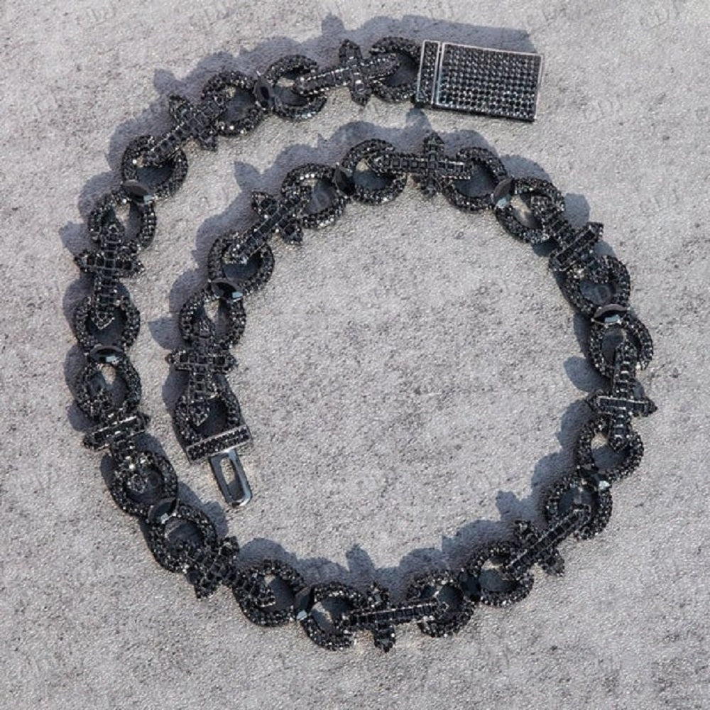Black Diamond Iced Out Hip Hop Chain CustomDiamJewel
