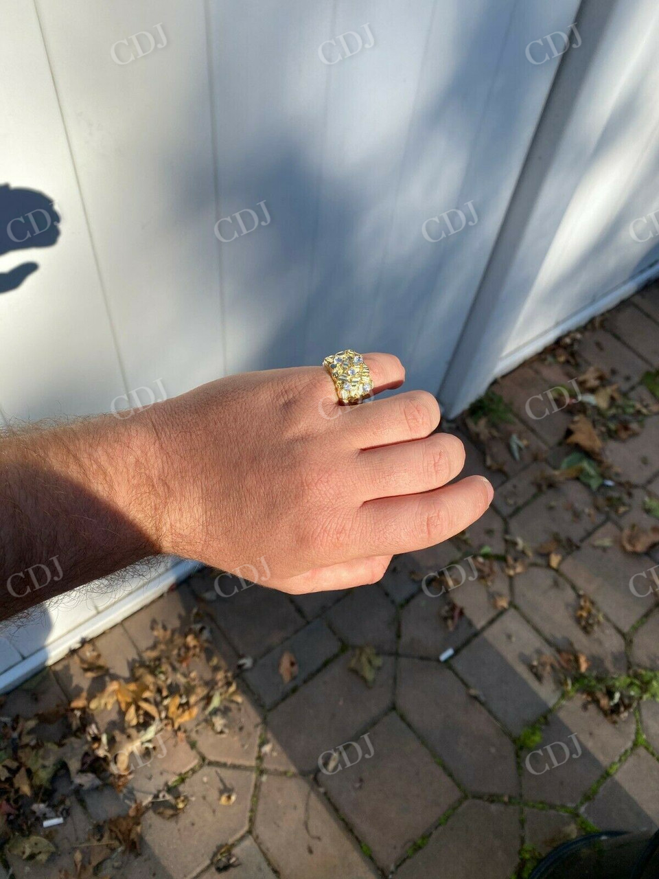 14K Yellow Gold Diamond Hip Hop Ring customdiamjewel