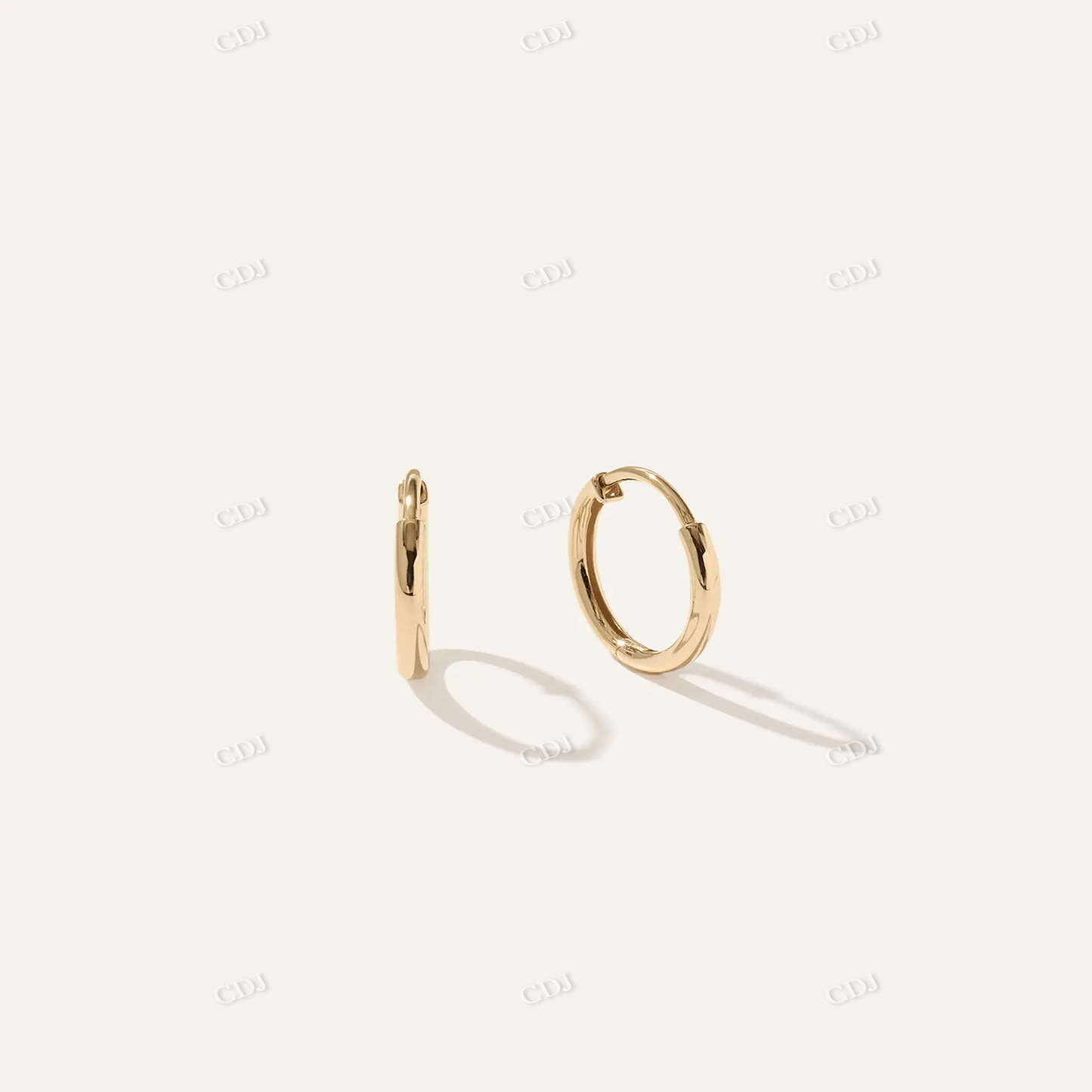 Custom Gold Classic Hoops customdiamjewel
