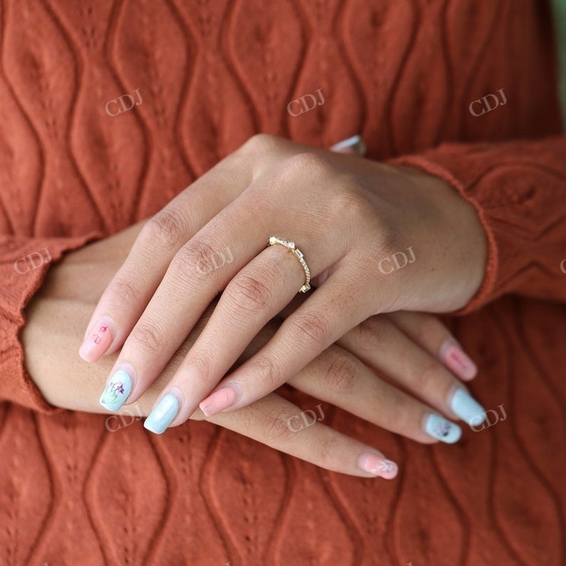Antique Round and Baguette Diamond Band customdiamjewel