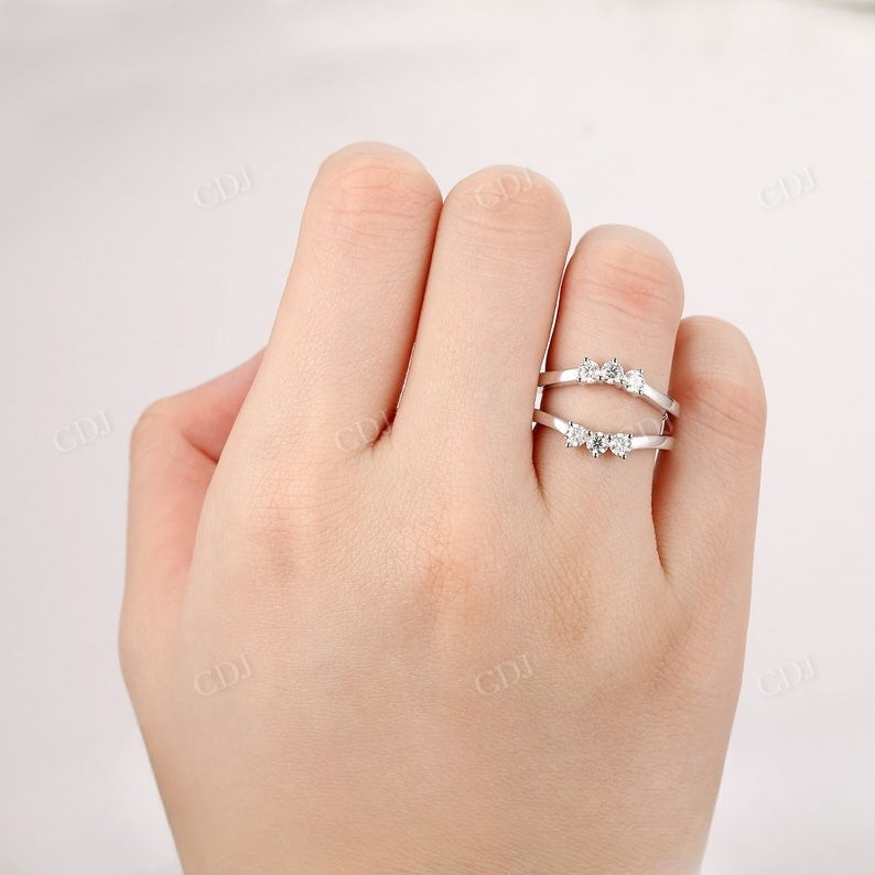 Solid 14k White Gold Lab Grown Diamond Wedding Band customdiamjewel