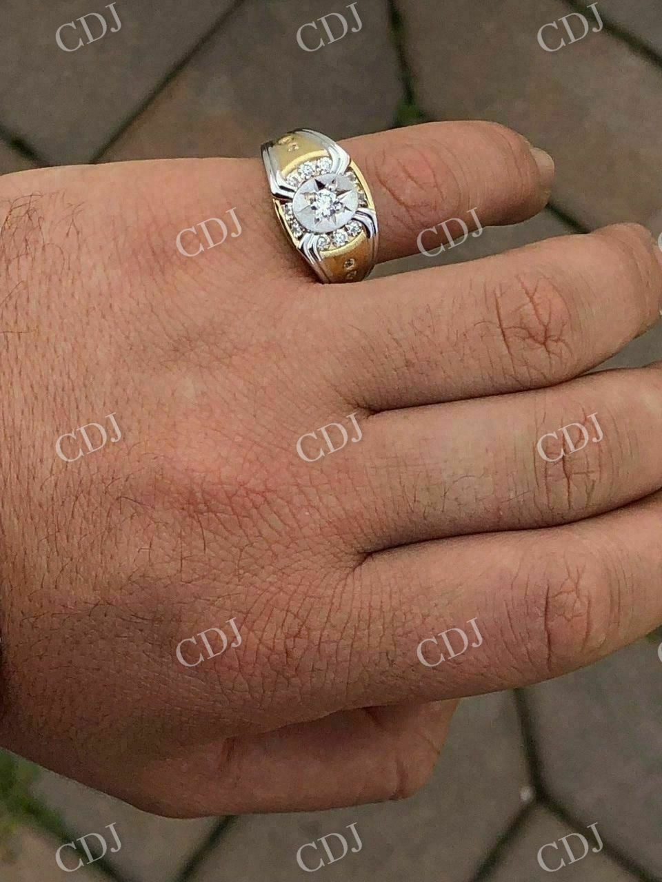 Silver Super Star Iced Out Moissanite Ring customdiamjewel