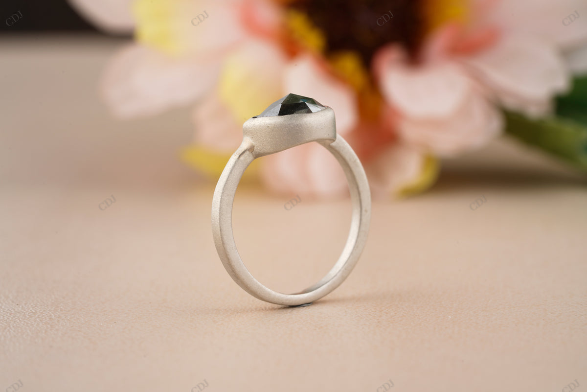 Half Moon Moissanite Diamond Ring customdiamjewel
