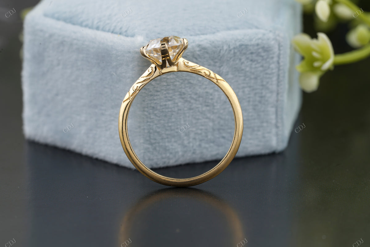 Lab-Grown Diamond Vintage Gold Ring customdiamjewel