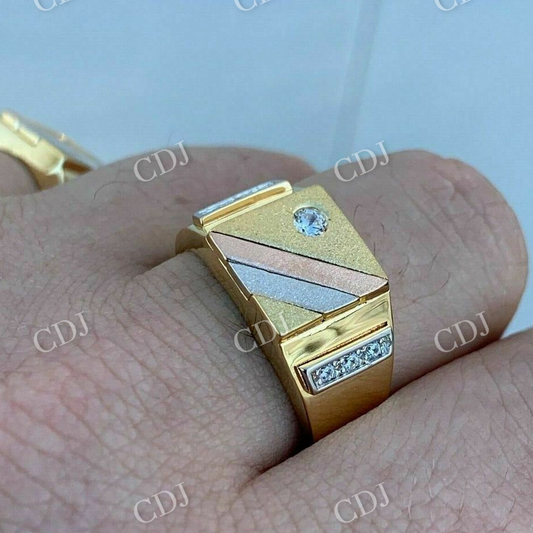 Men's Gold Hip Hop Ring  customdiamjewel   