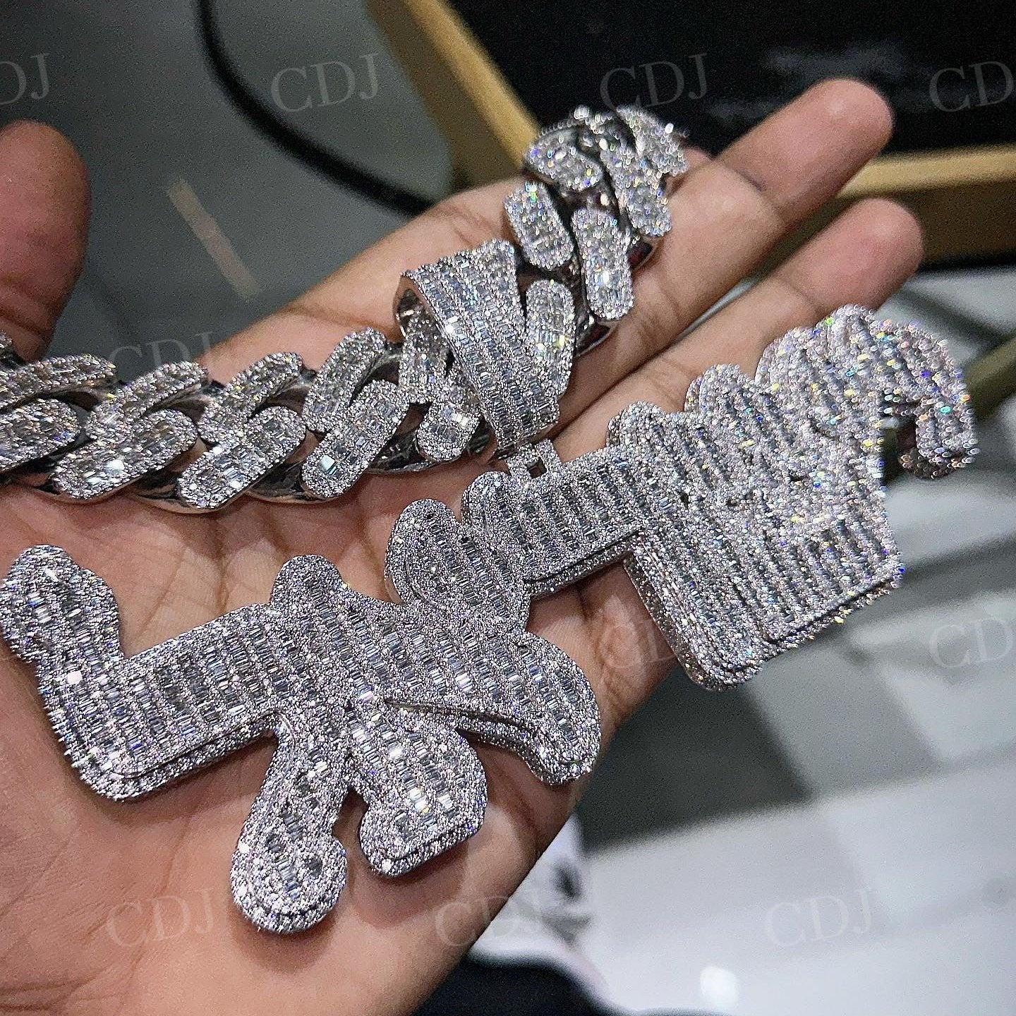 Fully Iced Out Hip Hop Custom Diamond Pendant hip hop jewelry customdiamjewel