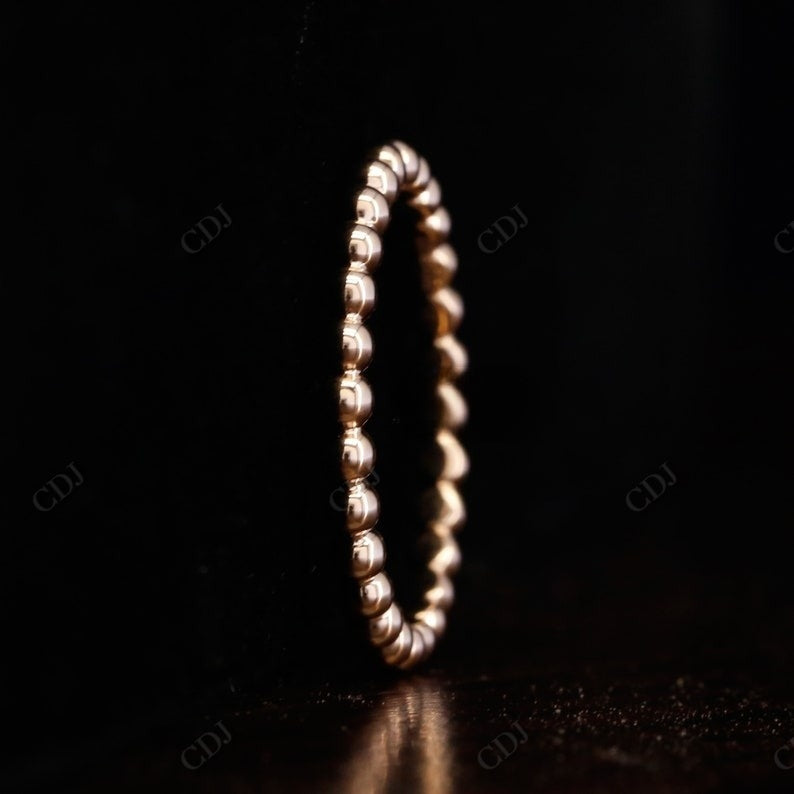 Dainty Bubble Full Eternity Rose Gold Minimalist Wedding Band customdiamjewel