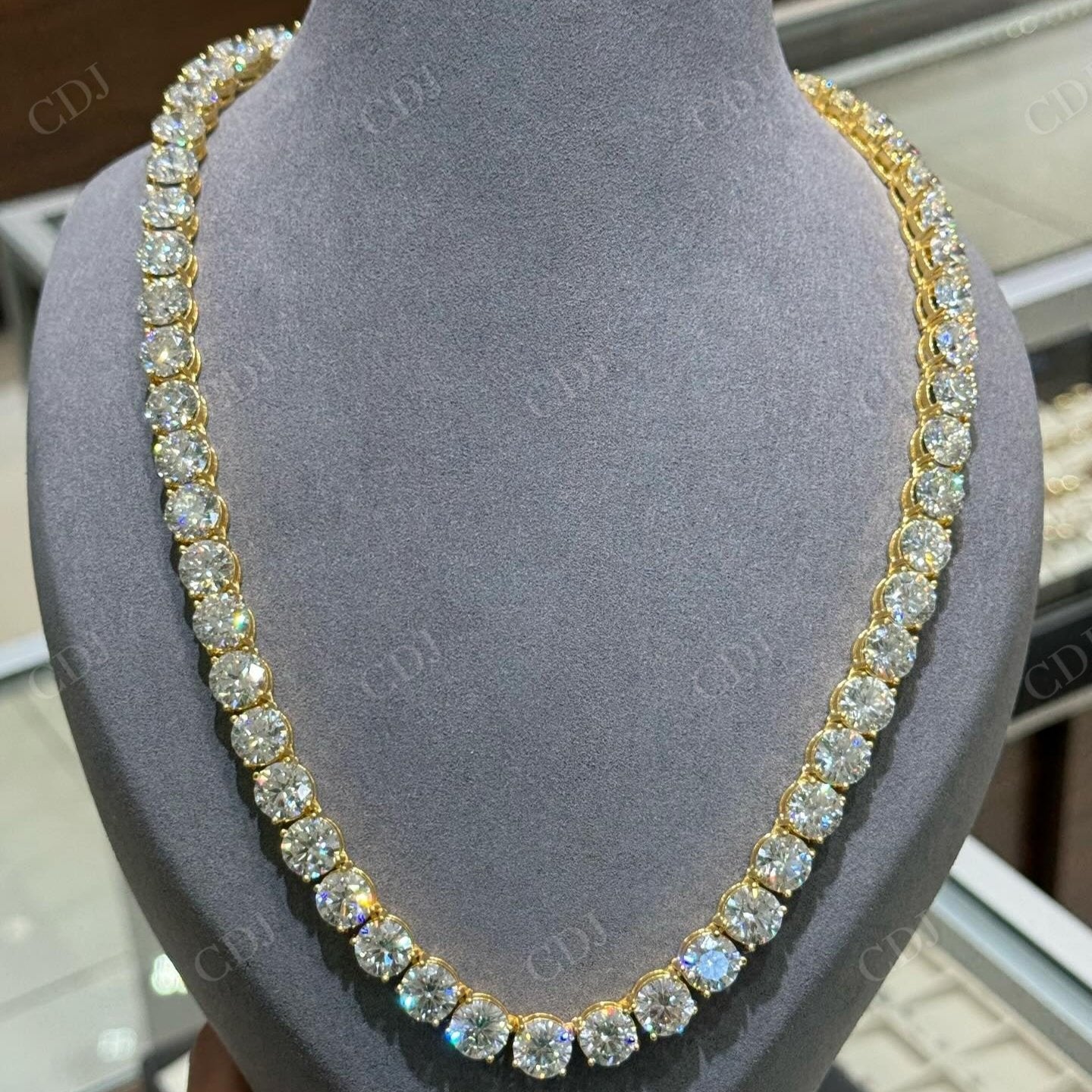 Hip Hop Jewelry Moissanite Cluster Iced Out Tennis Chain hip hop jewelry CustomDiamJewel