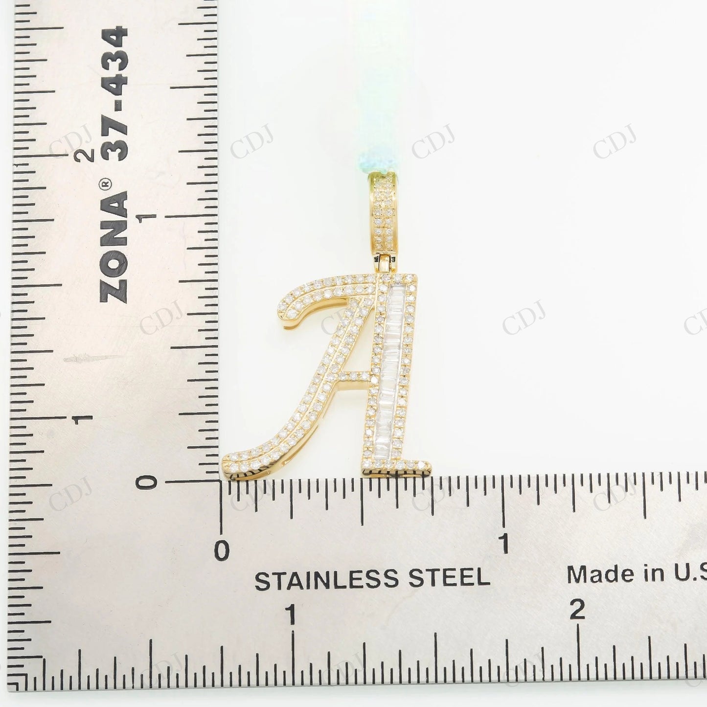 0.50CTW A Letter Moissanite 925 Sterling Silver Pendant Hip Hop Pendent customdiamjewel