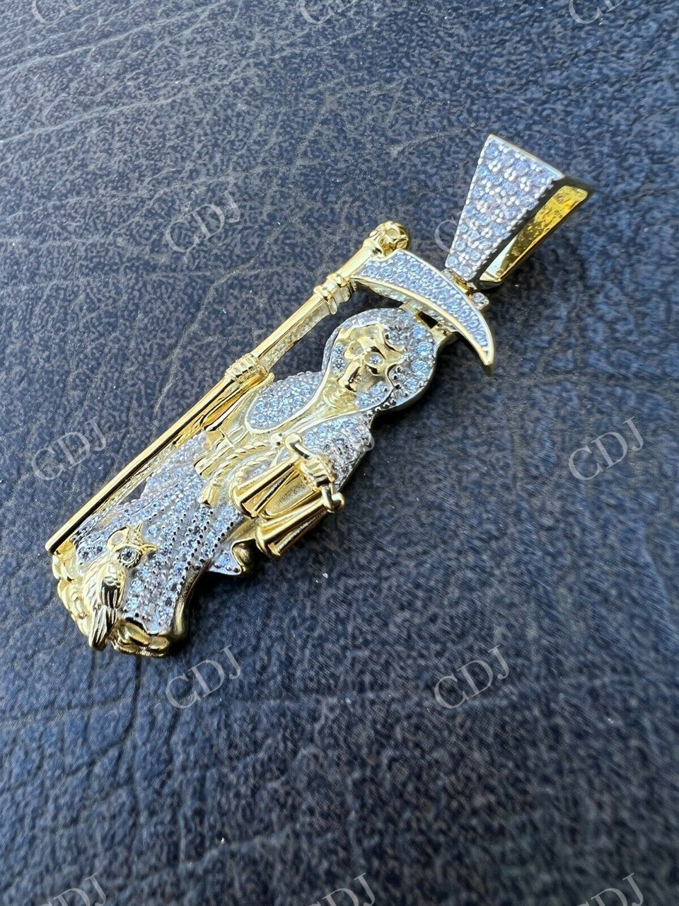 Santa Muerte Grim Reaper Death Pendant customdiamjewel