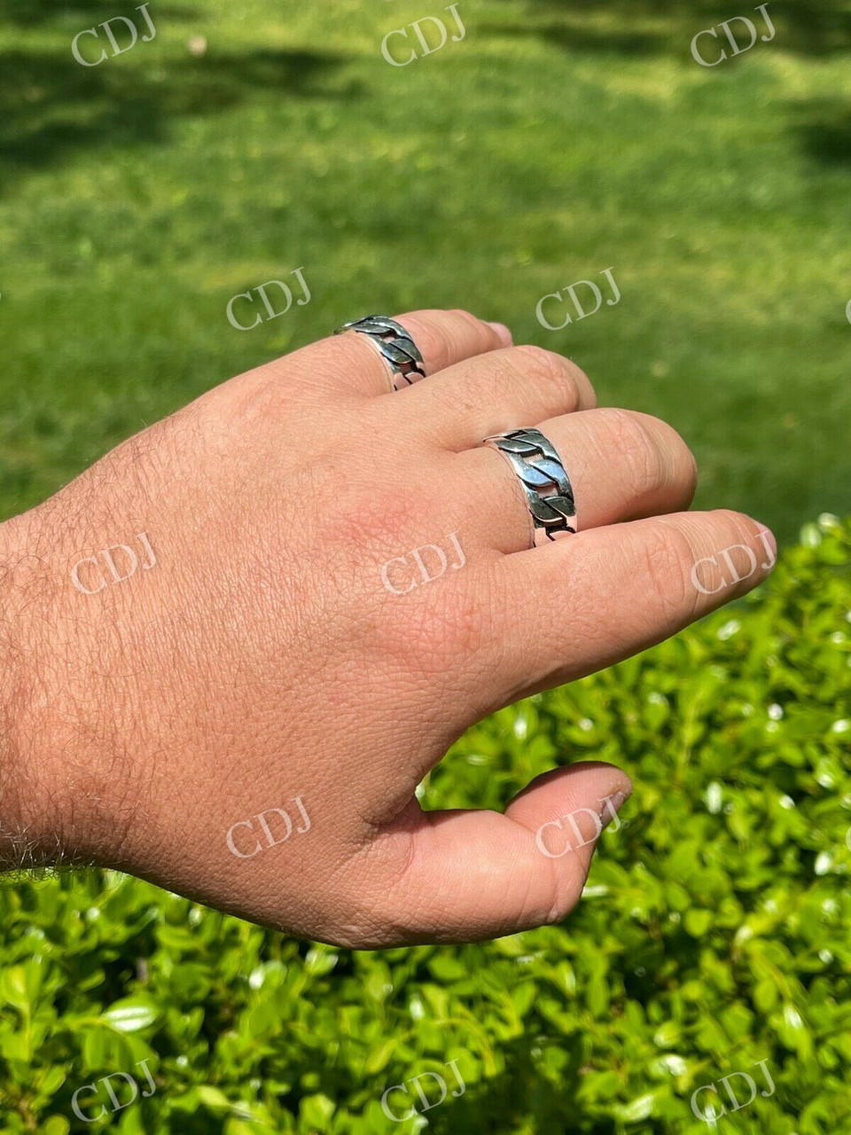 Sterling Silver Cuban link Hip Hop Band customdiamjewel