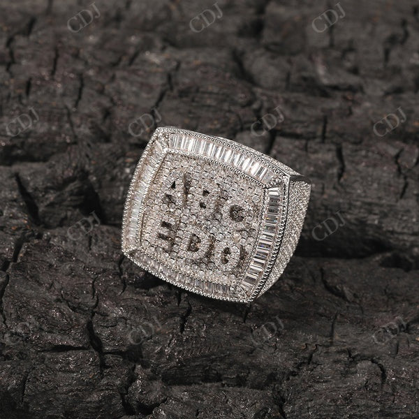 Hip Hop Iced Out Custom Moissanite Ring CustomDiamJewel