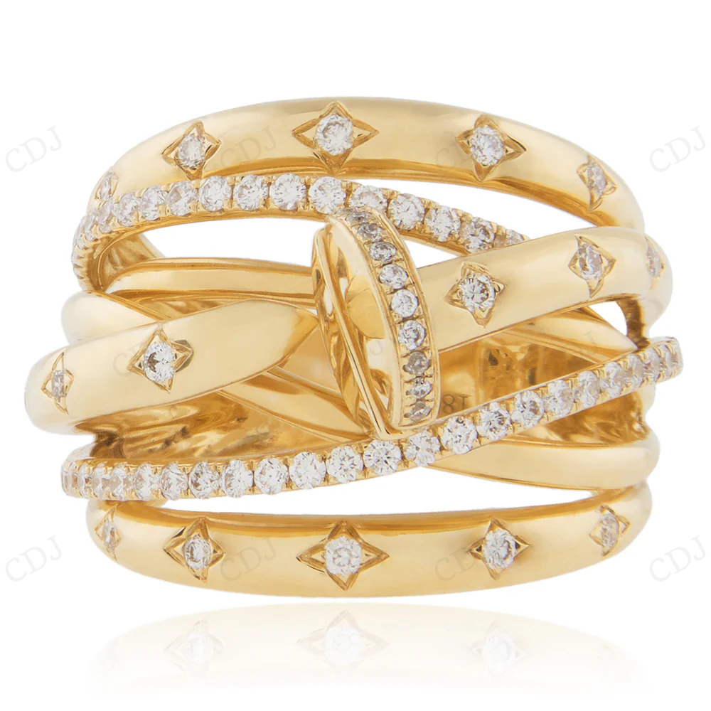 18K Yellow Gold Diamond Hip Hop Ring For Men hip hop jewelry CustomDiamJewel