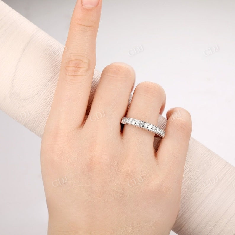 0.52CTW Antique Filigree Lab Grown Diamond Wedding Band customdiamjewel