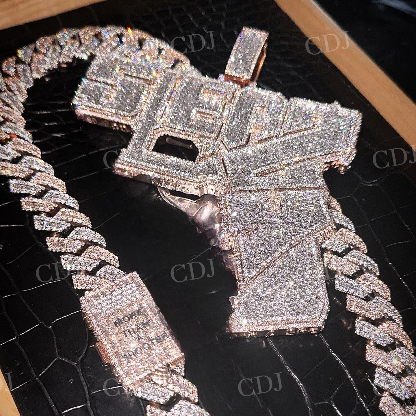 Customized Sterling Silver Hip Hop Diamond Pendant hip hop jewelry customdiamjewel