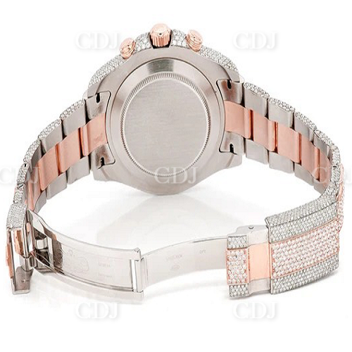 44MM Dial Best selling Two Tone Rolex Diamond Ice Out Watch customdiamjewel