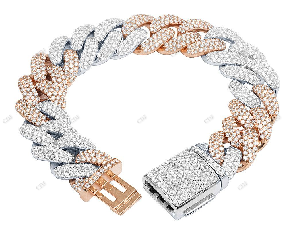 925 Silver VVS Moissanite Iced Out Cuban Bracelet hip hop jewelry customdiamjewel