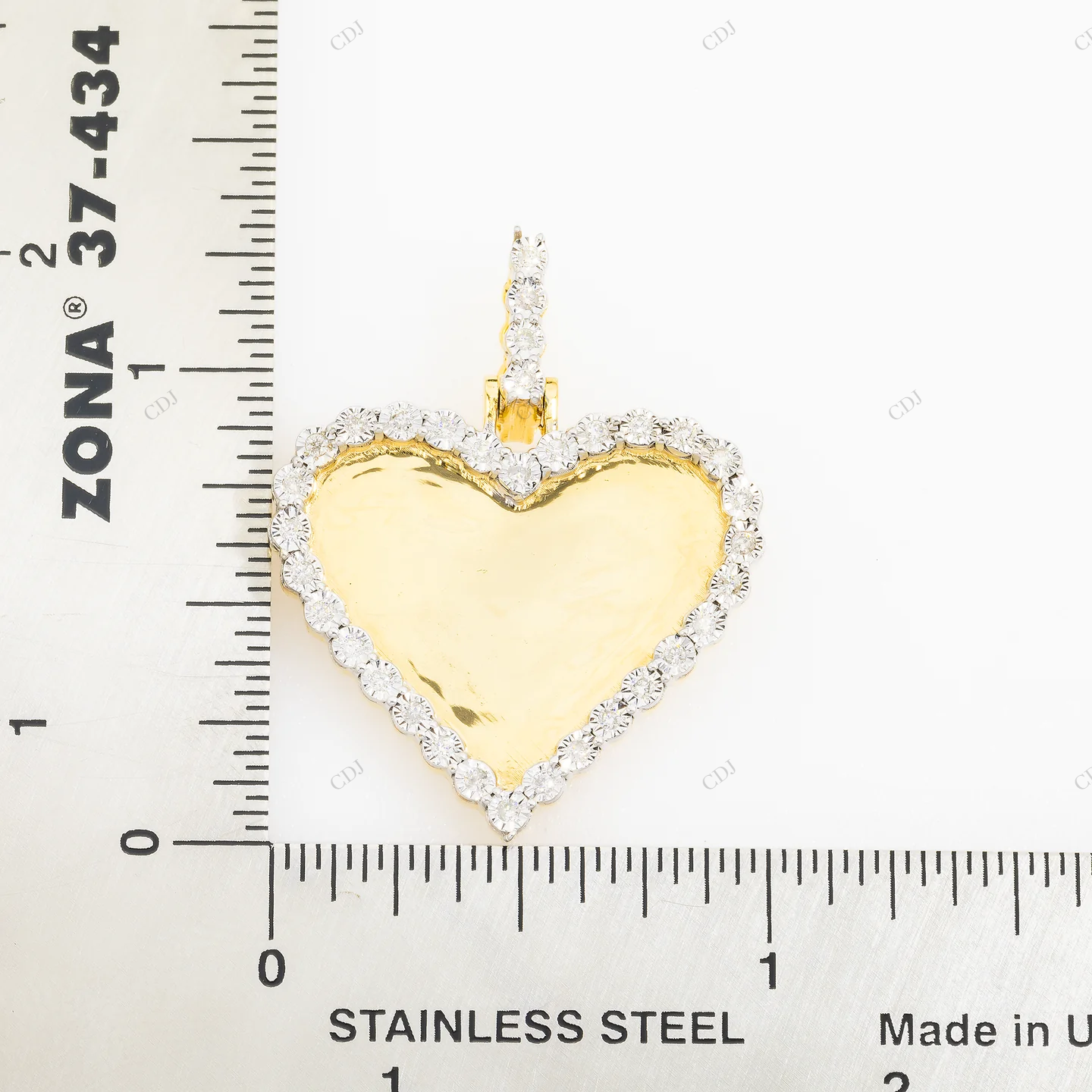 Sterling Silver Heart Picture Pendant hip hop jewelry CustomDiamJewel