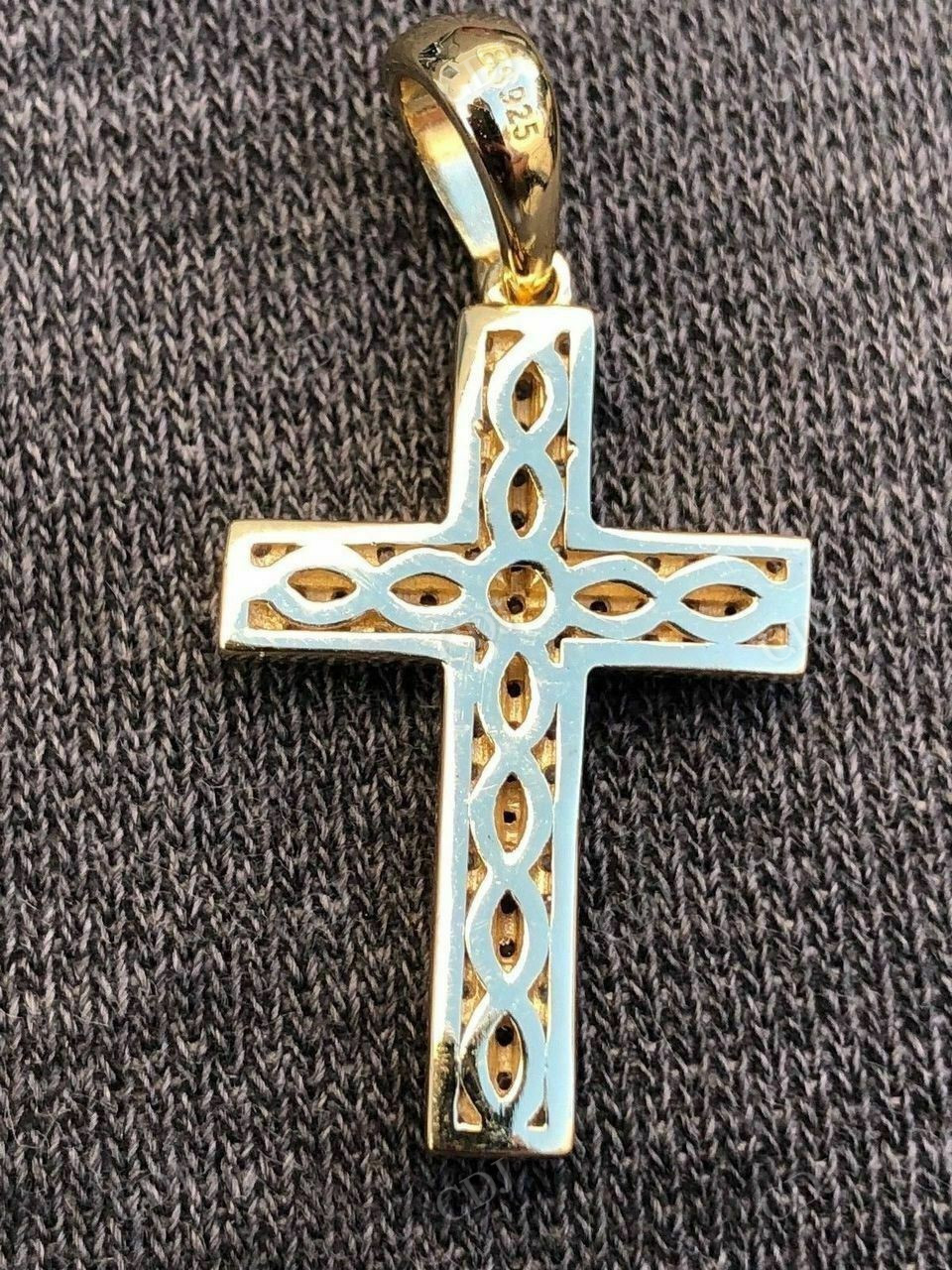 Men's Small Cross Diamonds Pendant customdiamjewel