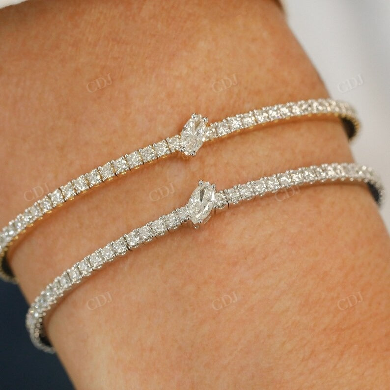 Marquise Cut Lab Grown Diamond Adjustable Bracelet  customdiamjewel   