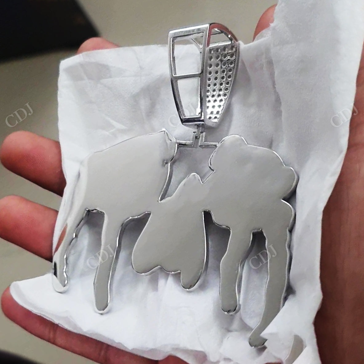 Custom Map Design Lab Created Diamond Silver Pendant hip hop jewelry customdiamjewel