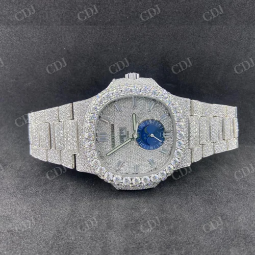 High-Quality Iced Out Patek Philippe Chrono Watch customdiamjewel